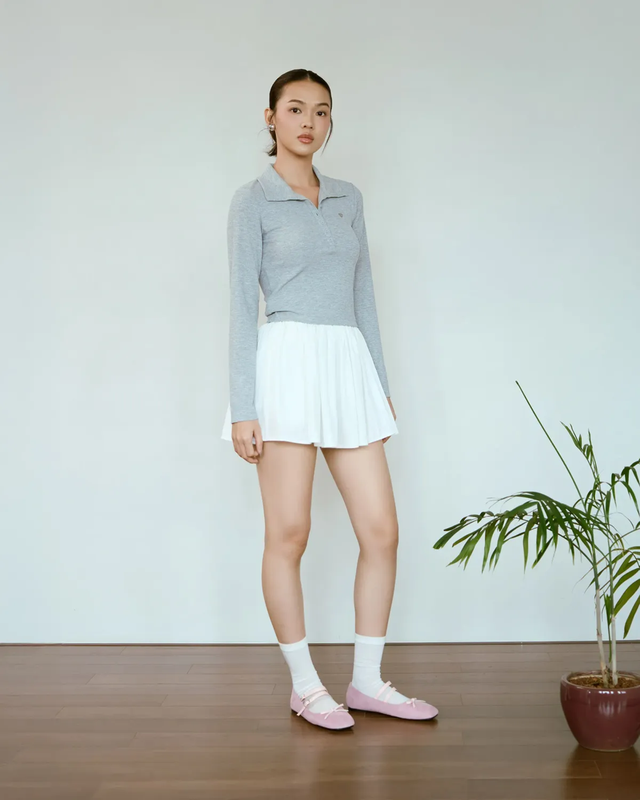 Áo polo tay dài giúp nàng ‘ghi điểm’ sành điệu  - Ảnh 6.