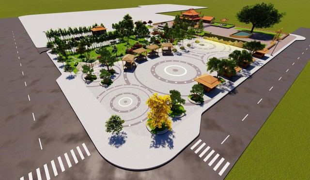 S&aacute;ng t&aacute;c ph&aacute;c thảo bức ph&ugrave; đi&ecirc;u Khu c&ocirc;ng vi&ecirc;n ph&iacute;a t&acirc;y đền thờ Thoại Ngọc Hầu- Ảnh 1.