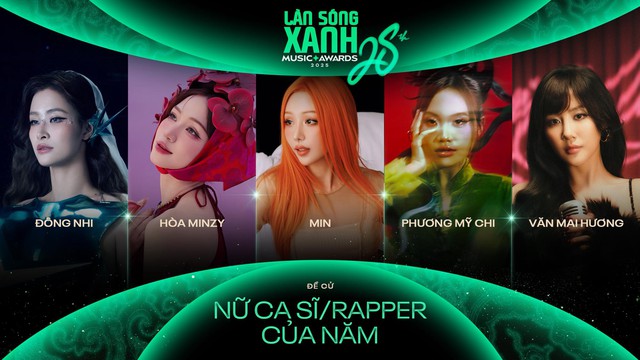 - Ảnh 1. Hòa Minzy 'càn quét' đề cử, diễn viên 'Mưa đỏ' gây bất ngờ tại Làn Sóng Xanh - Ảnh 1.