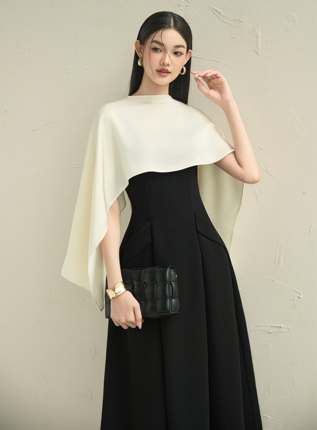 Phối váy và khăn choàng lụa voan, nhìn góc nào cũng đẹp- Ảnh 2.