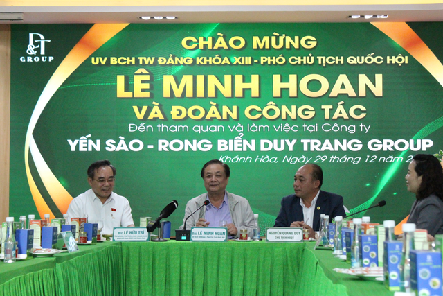 Ph&oacute; chủ tịch Quốc hội L&ecirc; Minh Hoan thăm v&agrave; l&agrave;m việc với DTGROUP Kh&aacute;nh H&ograve;a - Ảnh 1.