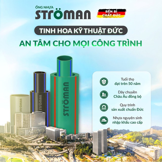 Ống nhựa Ströman trong dân dụng, nông nghiệp, công nghiệp và môi trường- Ảnh 3. Ống nhựa Ströman trong dân dụng, nông nghiệp, công nghiệp và môi trường- Ảnh 3.