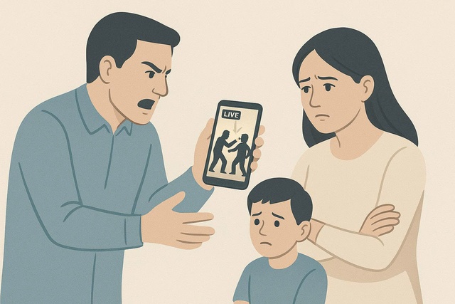Ép con xem cảnh bạo lực, livestream 'dằn mặt' vợ chồng: Phạt tới 20 triệu đồng- Ảnh 2. Ép con xem cảnh bạo lực, livestream 'dằn mặt' vợ chồng: Phạt tới 20 triệu đồng- Ảnh 2.