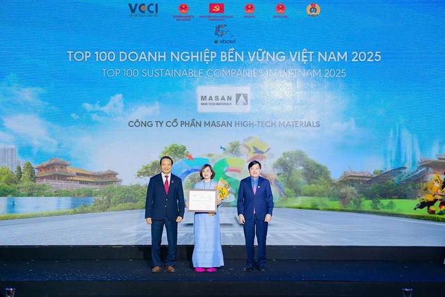 Masan High-Tech Materials được vinh danh Top 100 Doanh nghiệp Bền vững Việt Nam - Ảnh 1.