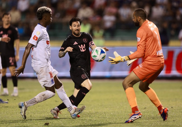 Messi trong trận Inter Miami thắng CLB Olimpia với tỷ số 5-0 tại Honduras ngày 9.2