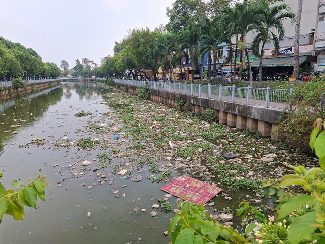 Kênh Nhiêu Lộc - Thị Nghè ô nhiễm vì rác- Ảnh 1.