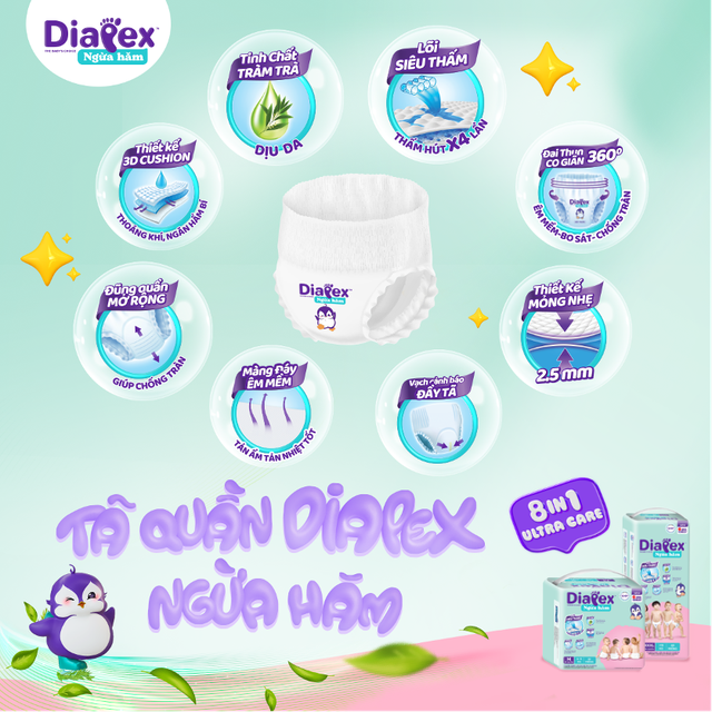 Tã Diapex - Công nghệ 8IN1 ngừa hăm vượt trội  - Ảnh 2.