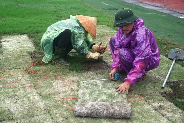 Sân Hà Tĩnh xấu ‘kinh hoàng’, đua tốc độ cải tạo: Mua cỏ mới tận Quảng Nam- Ảnh 4.