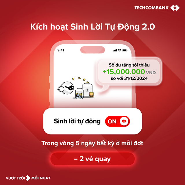 ‘Ông lớn’ Techcombank Sinh Lời Tự Động nâng trải nghiệm khách hàng lên tầm cao mới - Ảnh 1.