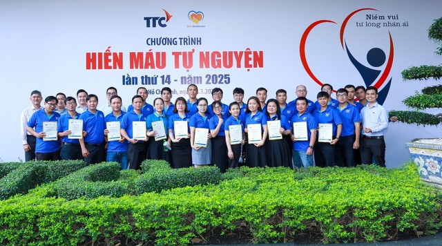 Gần 170 cán bộ nhân viên Tập đoàn TTC tham gia hiến máu tự nguyện - Ảnh 1.