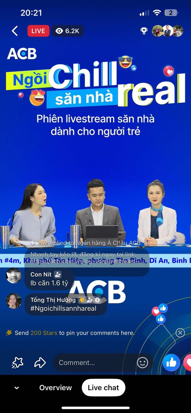 ACB lần đầu tiên thực hiện livestream giới thiệu nhà, gói vay mua nhà cho người trẻ- Ảnh 1.