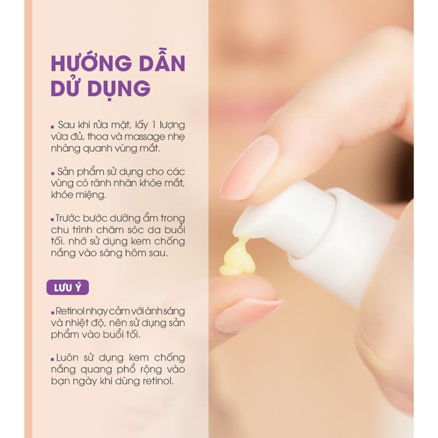 Hướng dẫn sử dụng kem dưỡng mắt Rejuvaskin đúng chuẩn nên chứa Retinol mà không kích ứng - Ảnh 5.