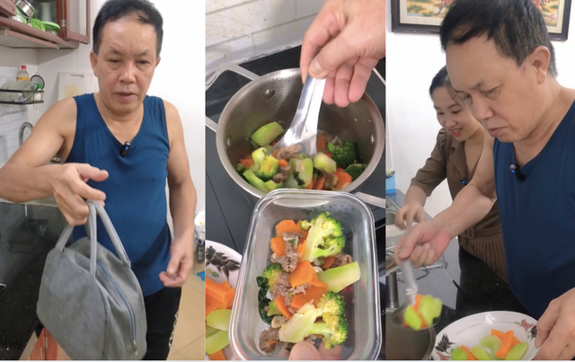 'Bố chồng của năm' dậy sớm nấu cơm cho con dâu mang đi làm- Ảnh 1.