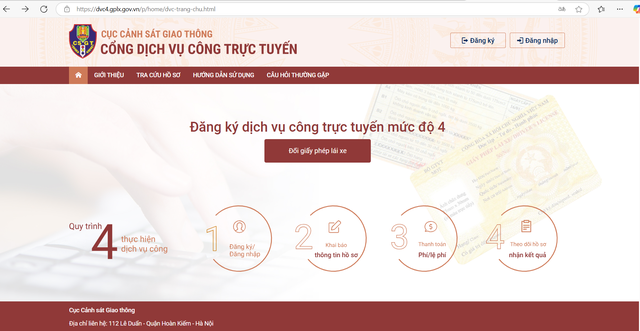 Thủ tục cấp, đổi GPLX trên cổng dịch vụ công quốc gia - Ảnh 1.