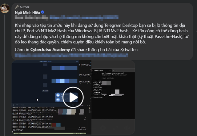 Nguy cơ mất kiểm soát hệ thống khi mở video tải về từ Telegram - Ảnh 2.