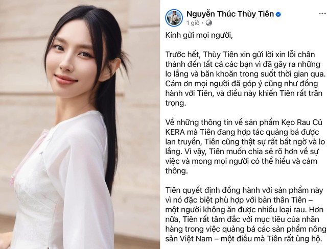 Hoa hậu Thùy Tiên có cổ phần trong công ty kẹo rau củ đang vướng ồn ào? - Ảnh 1.