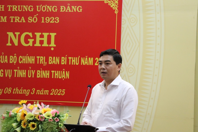 Đo&agrave;n kiểm tra của Bộ Ch&iacute;nh trị l&agrave;m việc tại B&igrave;nh Thuận- Ảnh 2.