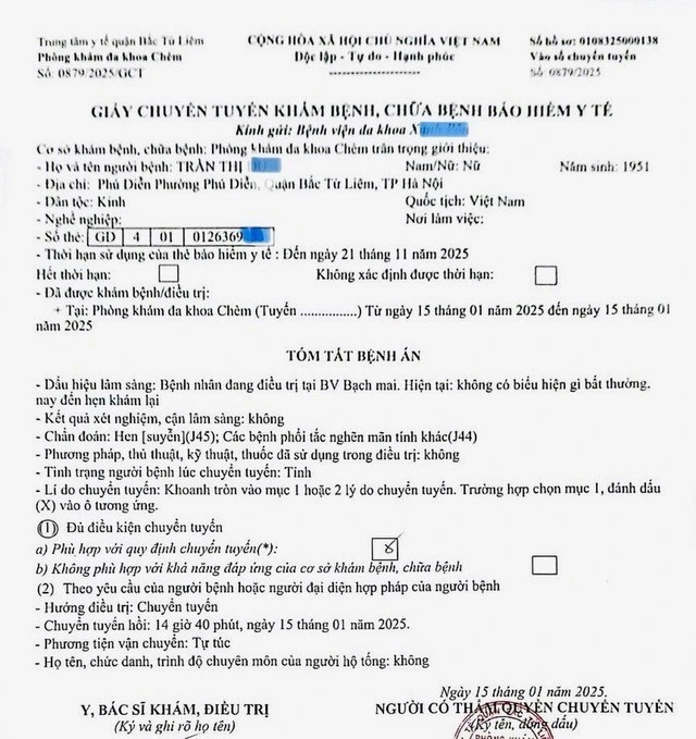 Vì Sao giấy chuyển tuyến BHYT dễ gây nhầm lẫn và bức xúc cho bệnh nhân? - Ảnh 1.