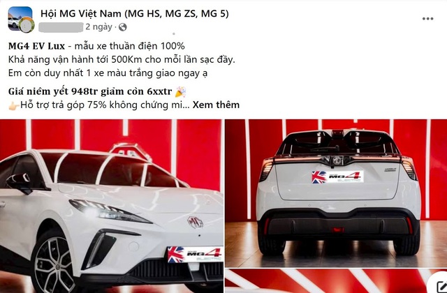 SUV điện cỡ nhỏ MG4 giảm giá gần 300 triệu, hàng 'độc' cho khách Việt - Ảnh 1.