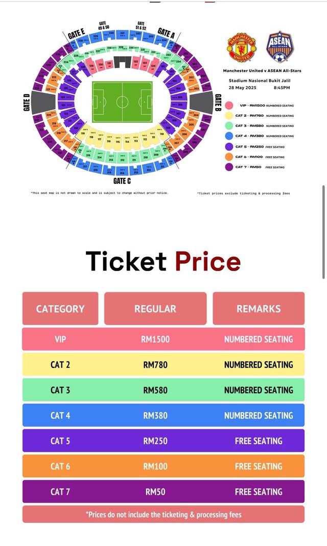 Vé xem đội Ngôi sao Đông Nam Á đấu M.U: Rẻ bất ngờ, từ 300.000 đồng đến 8,7 triệu- Ảnh 1. Vé xem đội Ngôi sao Đông Nam Á đấu M.U: Rẻ bất ngờ, từ 300.000 đồng đến 8,7 triệu- Ảnh 1.