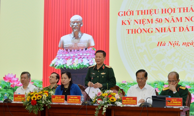 Chủ tịch nước v&agrave; 3 đại tướng tham luận tại hội thảo 50 năm đất nước thống nhất- Ảnh 1.