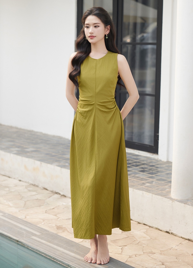Váy suông từ linen, vải tơ thành xu hướng hot - Ảnh 2.