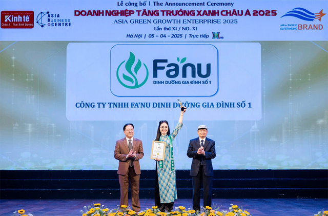 Fa’nu Meal nhận giải thưởng ‘Doanh nghiệp tăng trưởng xanh châu Á 2025’- Ảnh 1. Fa’nu Meal nhận giải thưởng ‘Doanh nghiệp tăng trưởng xanh châu Á 2025’- Ảnh 1.