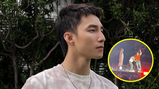 Fan cuồng bất ngờ lao lên ôm Sơn Tùng M-TP khi đang biểu diễn- Ảnh 1.