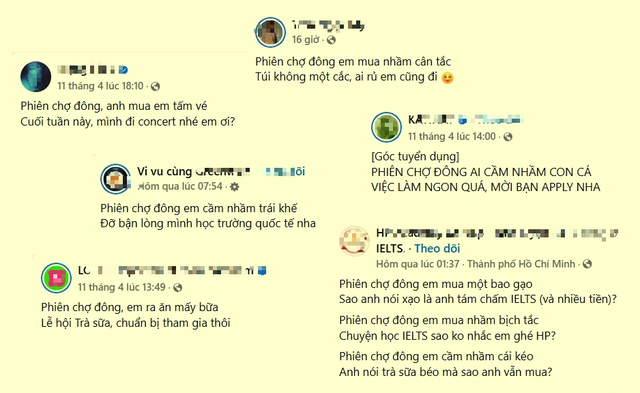 Trend 'phi&ecirc;n chợ đ&ocirc;ng', 'phi&ecirc;n chợ t&igrave;nh' đang g&acirc;y sốt- Ảnh 1.