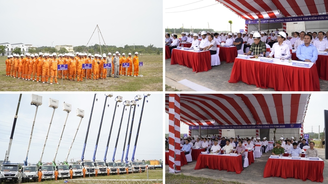 EVNCPC tổ chức diễn tập ph&ograve;ng chống thi&ecirc;n tai quy m&ocirc; lớn tại Quảng Trị - Ảnh 1.