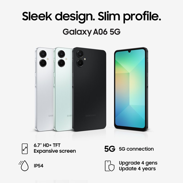 Chỉ từ 3,5 triệu đ&atilde; c&oacute; smartphone 5G, điều kh&ocirc;ng tưởng đ&atilde; c&oacute; tr&ecirc;n Galaxy A06 5G- Ảnh 1.