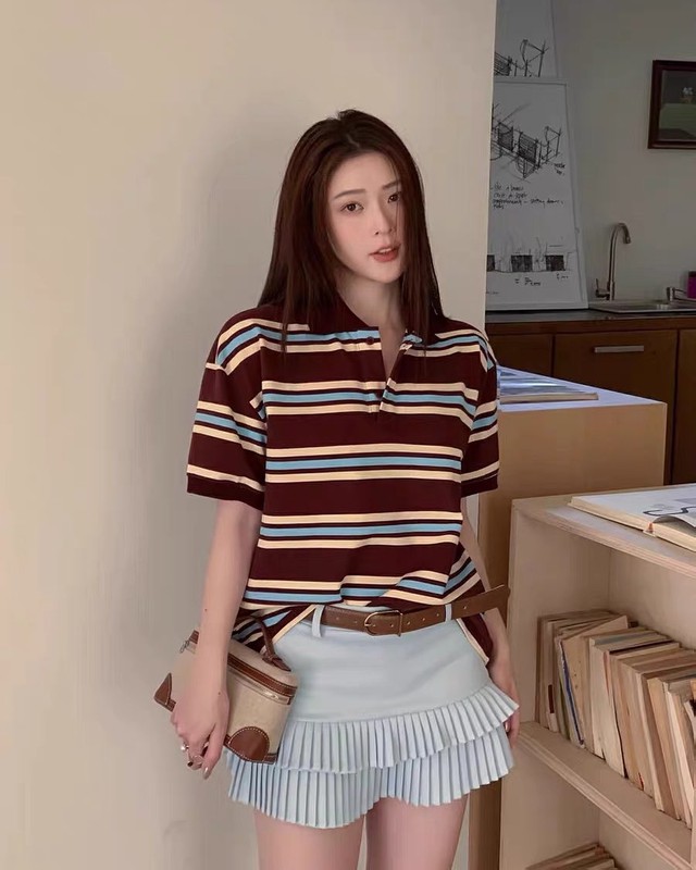Áo polo sọc cổ điển, trang phục chủ đạo gây sốt mùa hè - Ảnh 2.