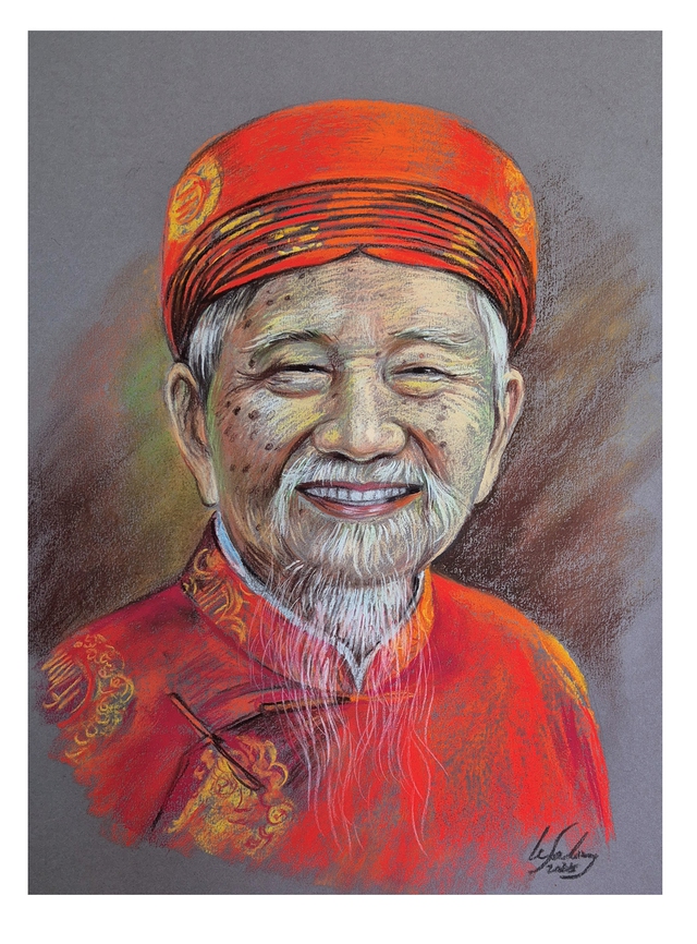 'Dung nhan' hoa hậu Lương Thùy Linh, nhà văn Nguyễn Nhật Ánh qua tranh Lê Sa Long- Ảnh 1.