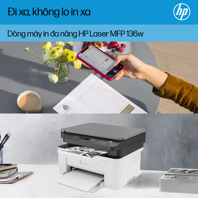 Tiết kiệm v&agrave; bền vững: M&aacute;y in HP LaserJet MFP 136w cho doanh nghiệp nhỏ - Ảnh 2.