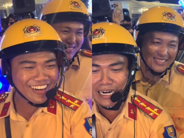 Hai CSGT TP.HCM đang 'hot rần rần' trong lễ diễu binh tối qua l&agrave; ai? - Ảnh 1.
