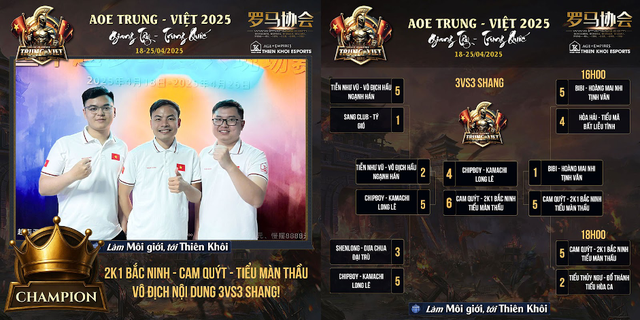 AoE Trung - Việt 2025: Việt Nam giành ‘cú ăn ba’ trên đất khách - Ảnh 1.