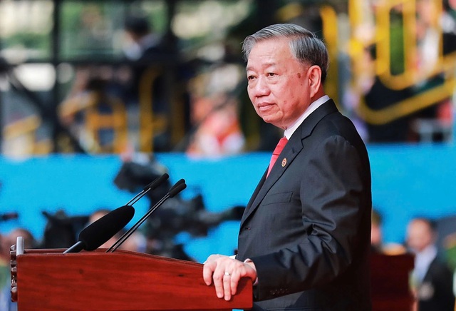 Tổng Bí thư Tô Lâm phát biểu tại lễ kỷ niệm 50 năm thống nhất đất nước - Ảnh 1.