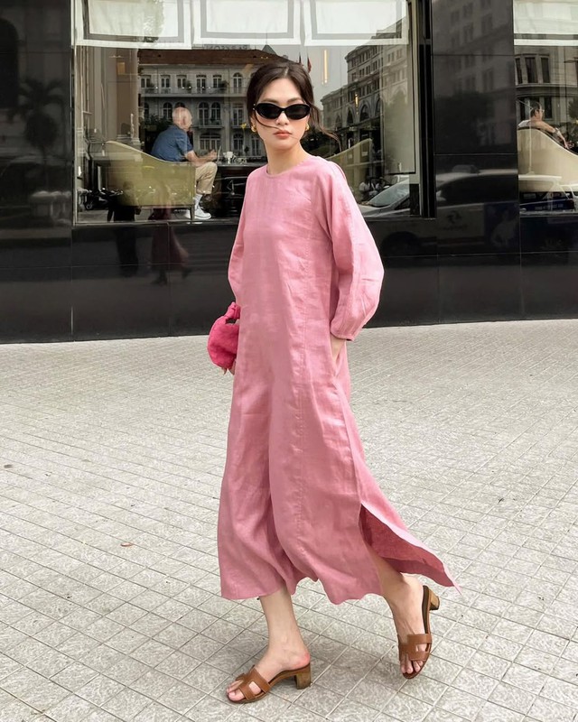 Váy vải lanh, chạm vào 'hơi thở' mùa hè- Ảnh 2.