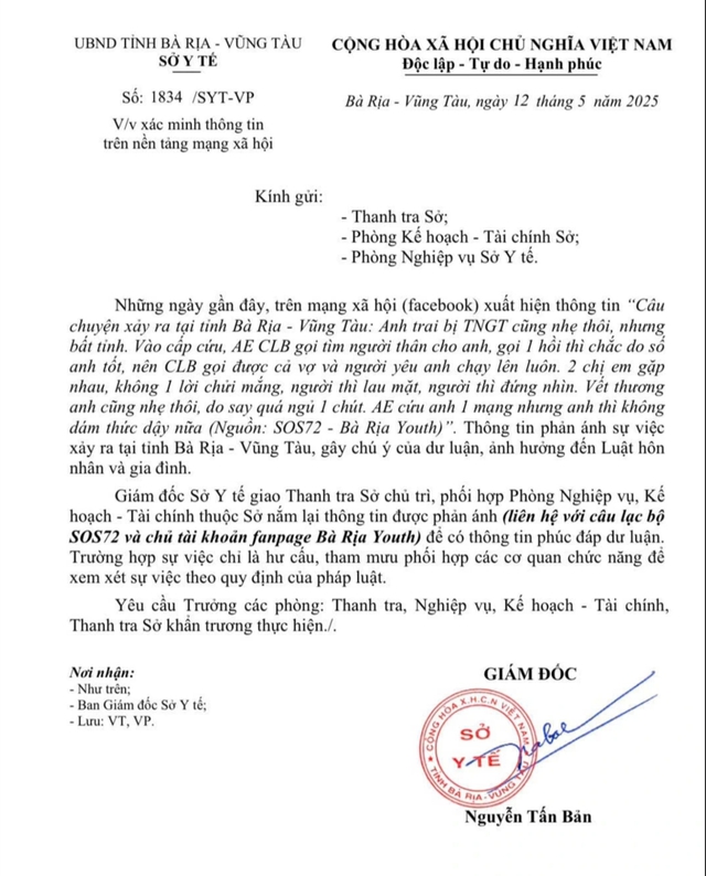 Xác minh vụ người bị tai nạn được ‘vợ và người yêu cùng đến chăm sóc’ Xác minh vụ người bị tai nạn được ‘vợ và người yêu cùng đến chăm sóc’