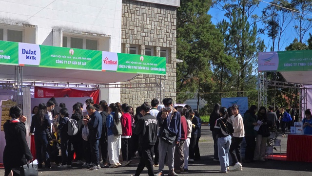 Hàng ngàn sinh viên đến với ngày hội việc làm – DLU Job Fair 2025 - Ảnh 4. Hàng ngàn sinh viên đến với ngày hội việc làm – DLU Job Fair 2025 - Ảnh 4.