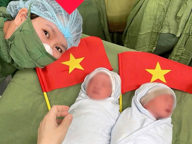 Chào đời đúng ngày 30.4, cặp song sinh được đặt tên Thống Nhất và Hòa Bình Chào đời đúng ngày 30.4, cặp song sinh được đặt tên Thống Nhất và Hòa Bình