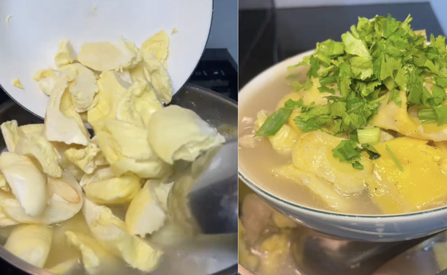 Sầu riêng xanh rụng sớm, chàng trai nấu canh, chiên giòn: Dân mạng thắc mắc hương vị Sầu riêng xanh rụng sớm, chàng trai nấu canh, chiên giòn: Dân mạng thắc mắc hương vị