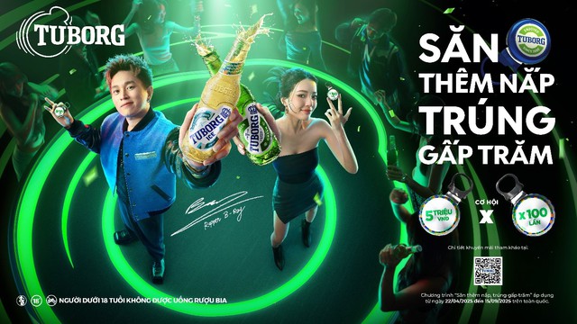 Tuborg tung chương trình 'Săn thêm nắp - Trúng gấp trăm', tổng giải thưởng đến 50 tỉ - Ảnh 1.