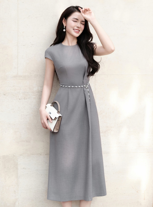 Mặc đẹp mùa hè với váy dài , quần ống rộng và giày cao gót nổi bật - Ảnh 2.