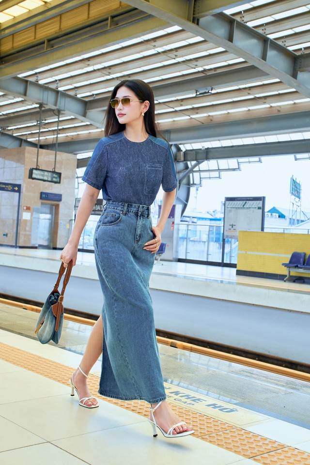 Làm mới tủ đồ công sở hiện đại cùng thời trang denim - Ảnh 3.