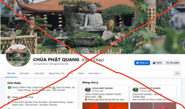 Nhiều Fanpage giả mạo kêu gọi ủng hộ chùa Phật Quang sau vụ cháy - Ảnh 1.
