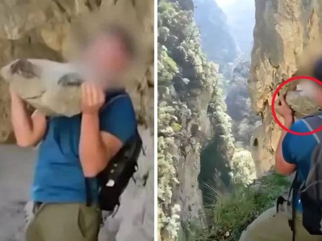 Ném đá xuống hẻm núi khiến du khách đối mặt với khoản phạt 5,6 tỉ đồng Ném đá xuống hẻm núi khiến du khách đối mặt với khoản phạt 5,6 tỉ đồng
