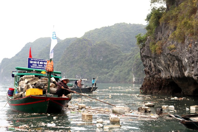 Tàu du lịch vịnh Hạ Long bị dừng hoạt động vì để khách dùng chai nhựa Tàu du lịch vịnh Hạ Long bị dừng hoạt động vì để khách dùng chai nhựa
