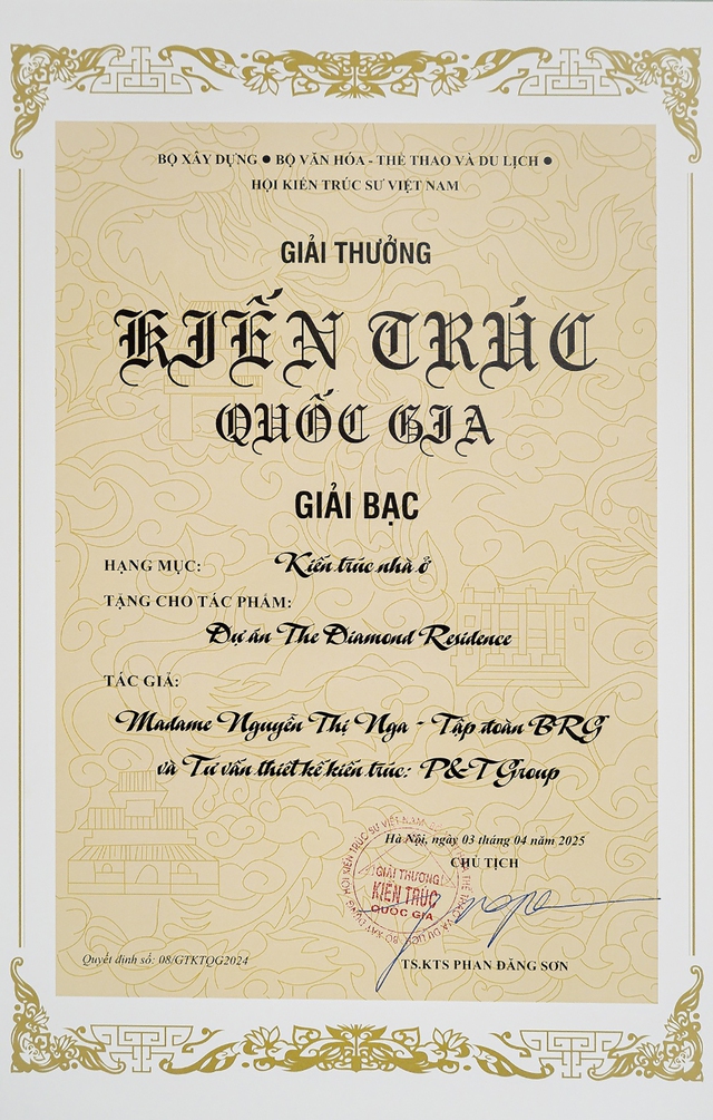 Diamond Residence được vinh danh tại Giải thưởng Kiến trúc Quốc gia 2024 – 2025 Diamond Residence được vinh danh tại Giải thưởng Kiến trúc Quốc gia 2024 – 2025