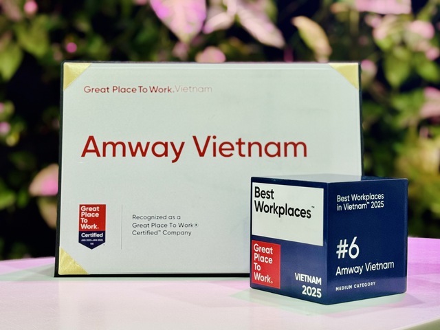 Amway đứng Top 6 Nơi làm việc xuất sắc hàng đầu Việt Nam 2025 Amway đứng Top 6 Nơi làm việc xuất sắc hàng đầu Việt Nam 2025